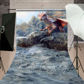 Lofaris Natural Rocky Cliff Dragon Sweep Photography Backdrop